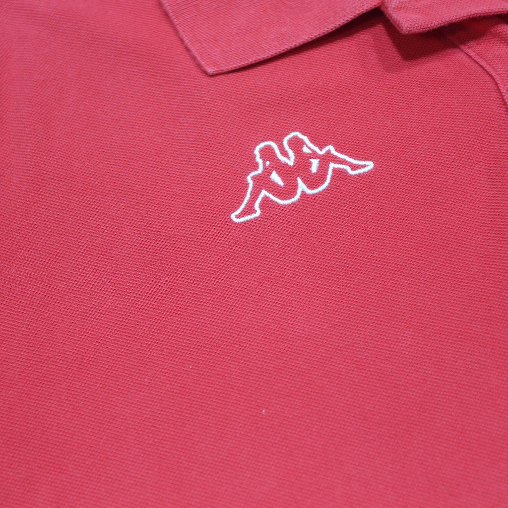 KAPPA Mens Red Cotton Polo Shirt XL Short Sleeve Plain Soft Comfortable