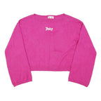 JUICY COUTURE Womens Pink Fashion Jumper Plain Crew Neck Basic Knit M Velvet