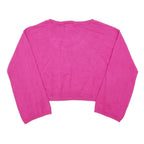 JUICY COUTURE Womens Pink Fashion Jumper Plain Crew Neck Basic Knit M Velvet