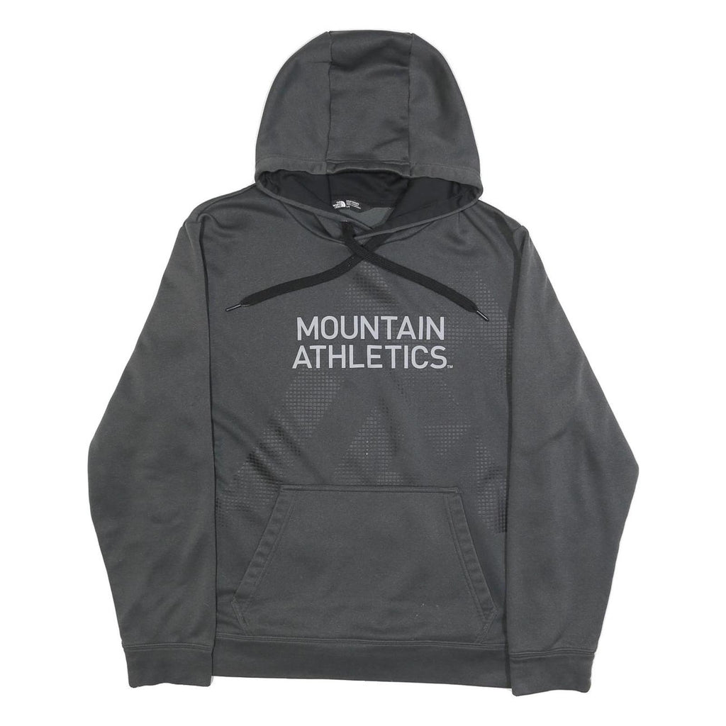 THE NORTH FACE Mens Grey Pullover Hoodie L Mountain Athletics Logo Sweatshirt