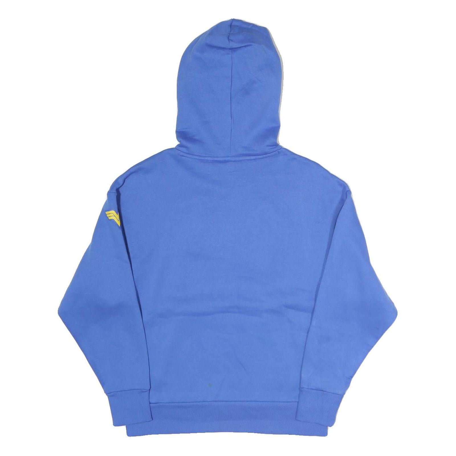 PUMA Womens Blue Wonder Woman Hoodie XS Cotton Pullover Sweatshirt