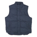 ST JOHNS BAY Mens Navy Blue Puffer Jacket L Polyester Blend Zip Sleeveless