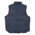 ST JOHNS BAY Mens Navy Blue Puffer Jacket L Polyester Blend Zip Sleeveless