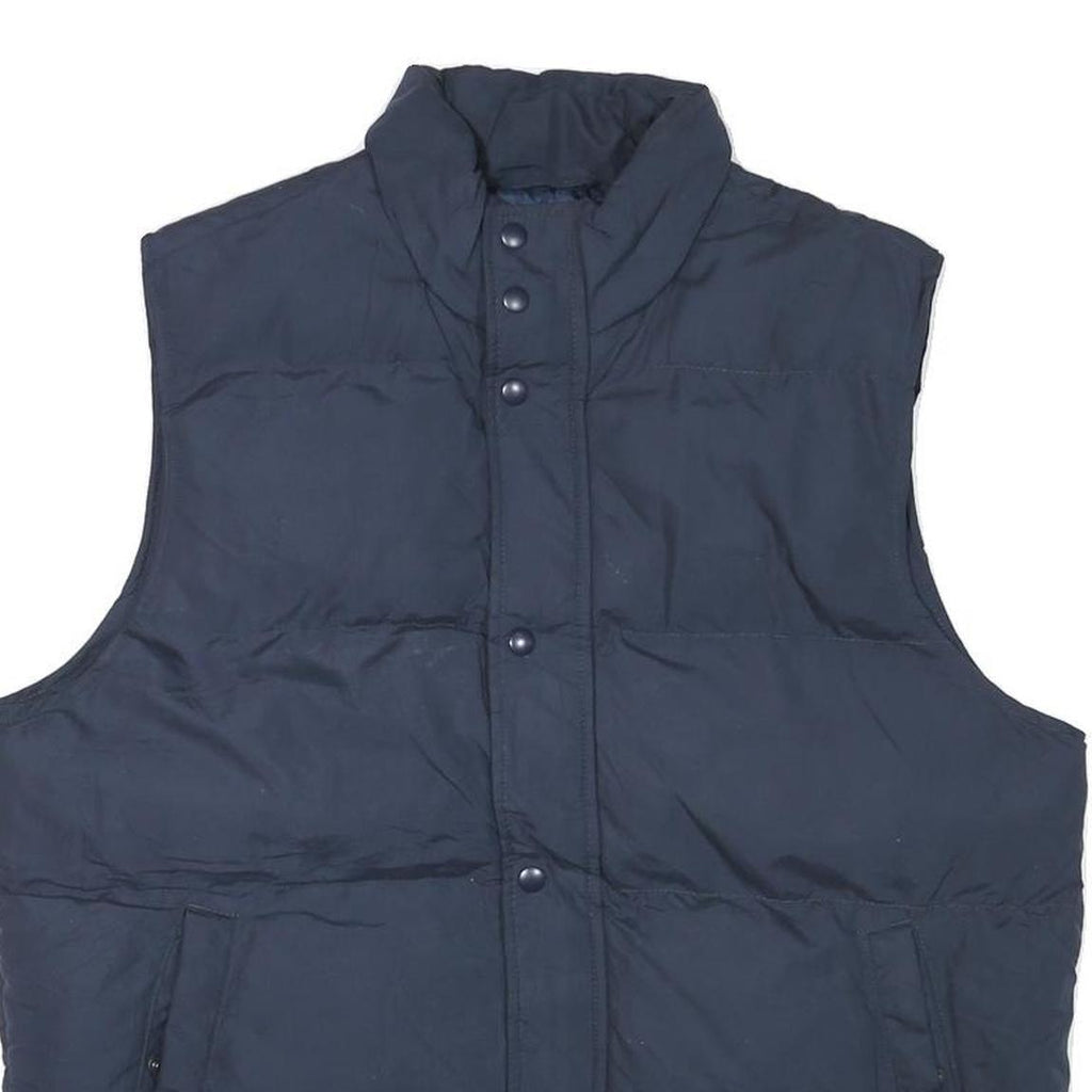 ST JOHNS BAY Mens Navy Blue Puffer Jacket L Polyester Blend Zip Sleeveless