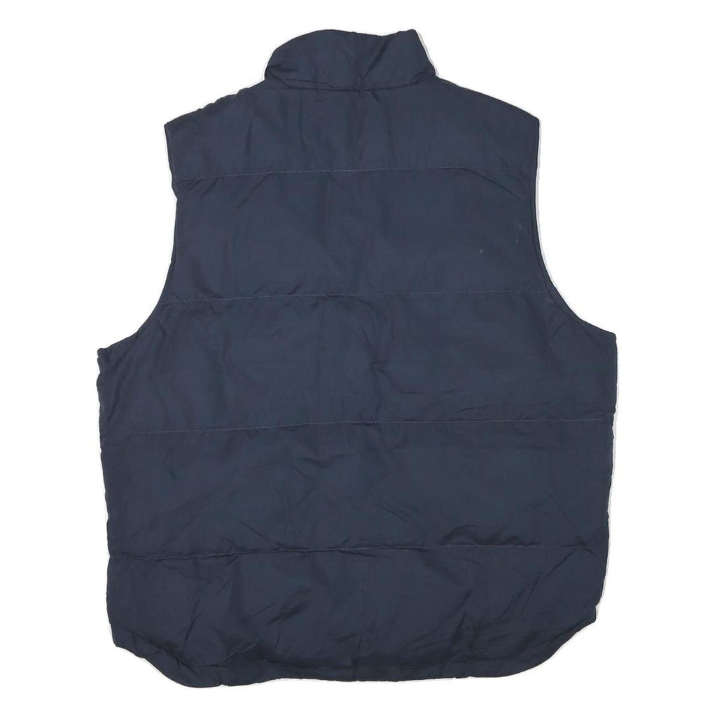 ST JOHNS BAY Mens Navy Blue Puffer Jacket L Polyester Blend Zip Sleeveless