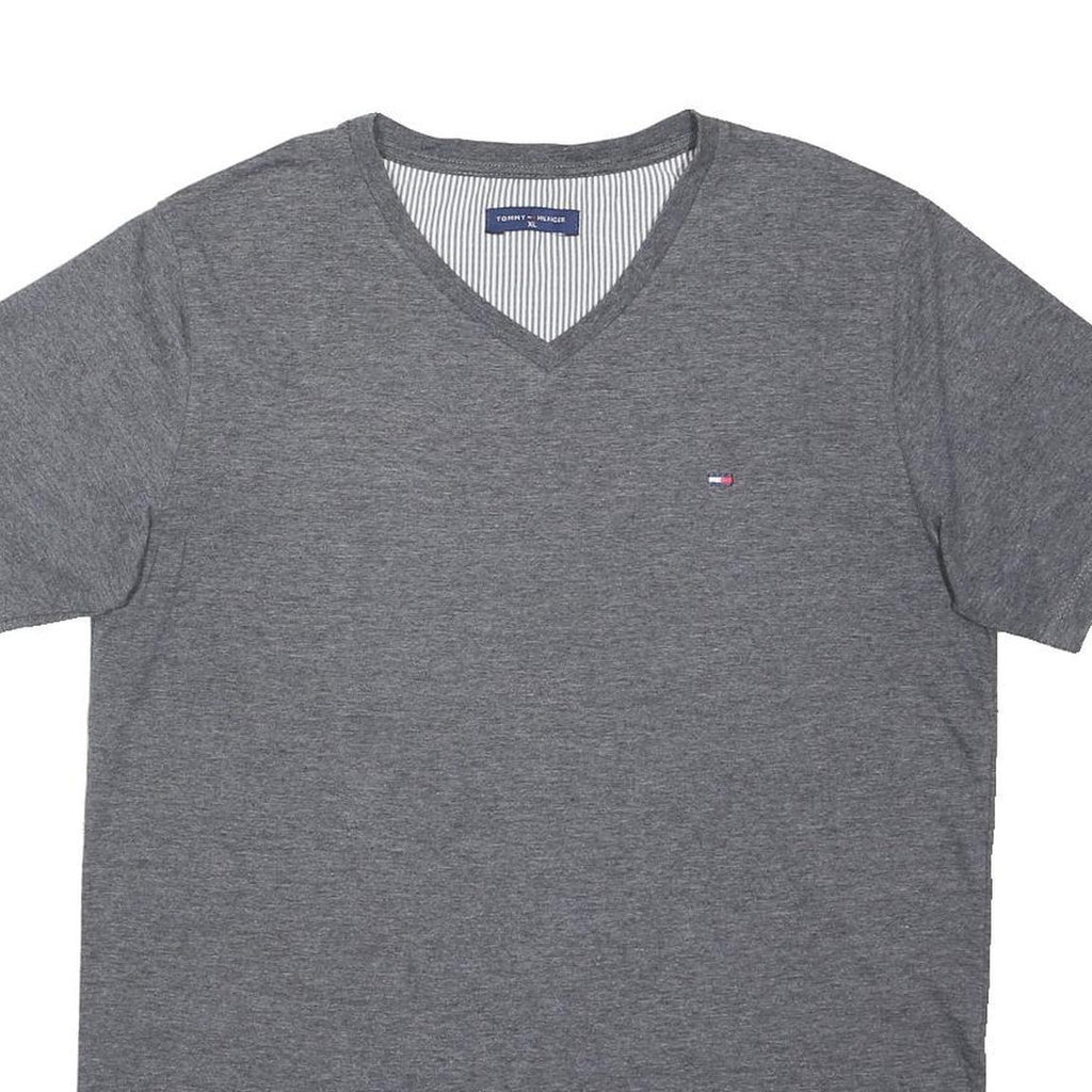 TOMMY HILFIGER Boys Grey V-Neck XL Cotton Blend Pullover Casual Sweatshirt