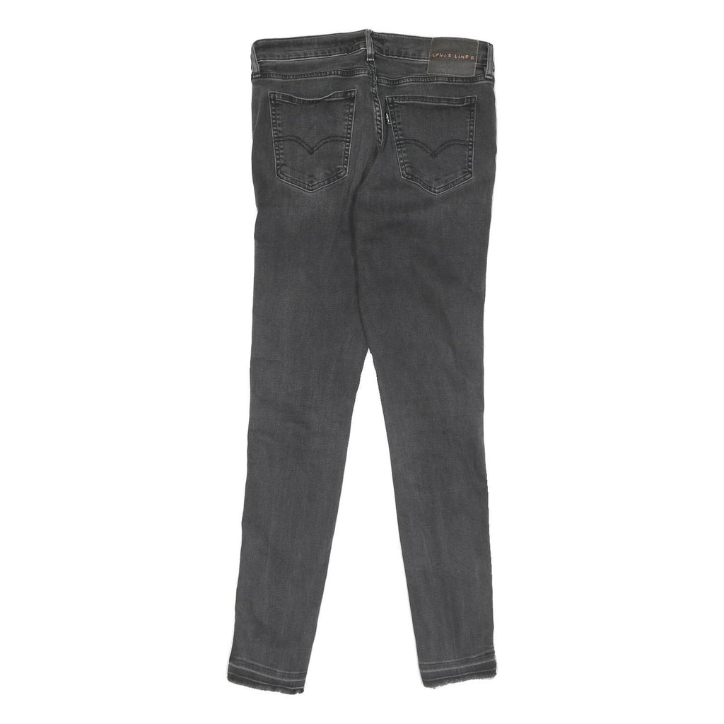 LEVI'S Line 8 Womens Jeans Grey Regular Skinny Denim Raw W29 L32 Classic Fit