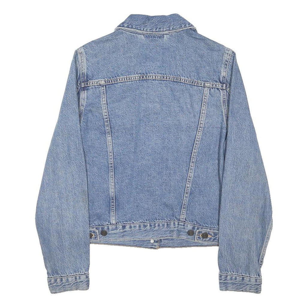 LEVI'S Womens Blue Denim Jacket S Cotton Blend Button Closure Classic Fit