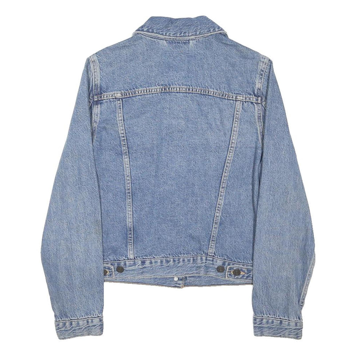 LEVI'S Womens Blue Denim Jacket S Cotton Blend Button Closure Classic Fit