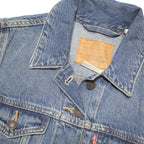 LEVI'S Womens Blue Denim Jacket S Cotton Blend Button Closure Classic Fit
