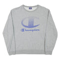 CHAMPION Mens Grey Crew Neck M Sweatshirt Cotton Blend Casual Pullover