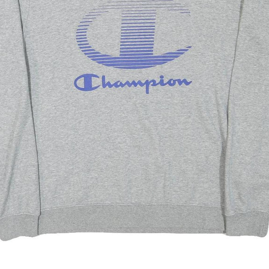 CHAMPION Mens Grey Crew Neck M Sweatshirt Cotton Blend Casual Pullover