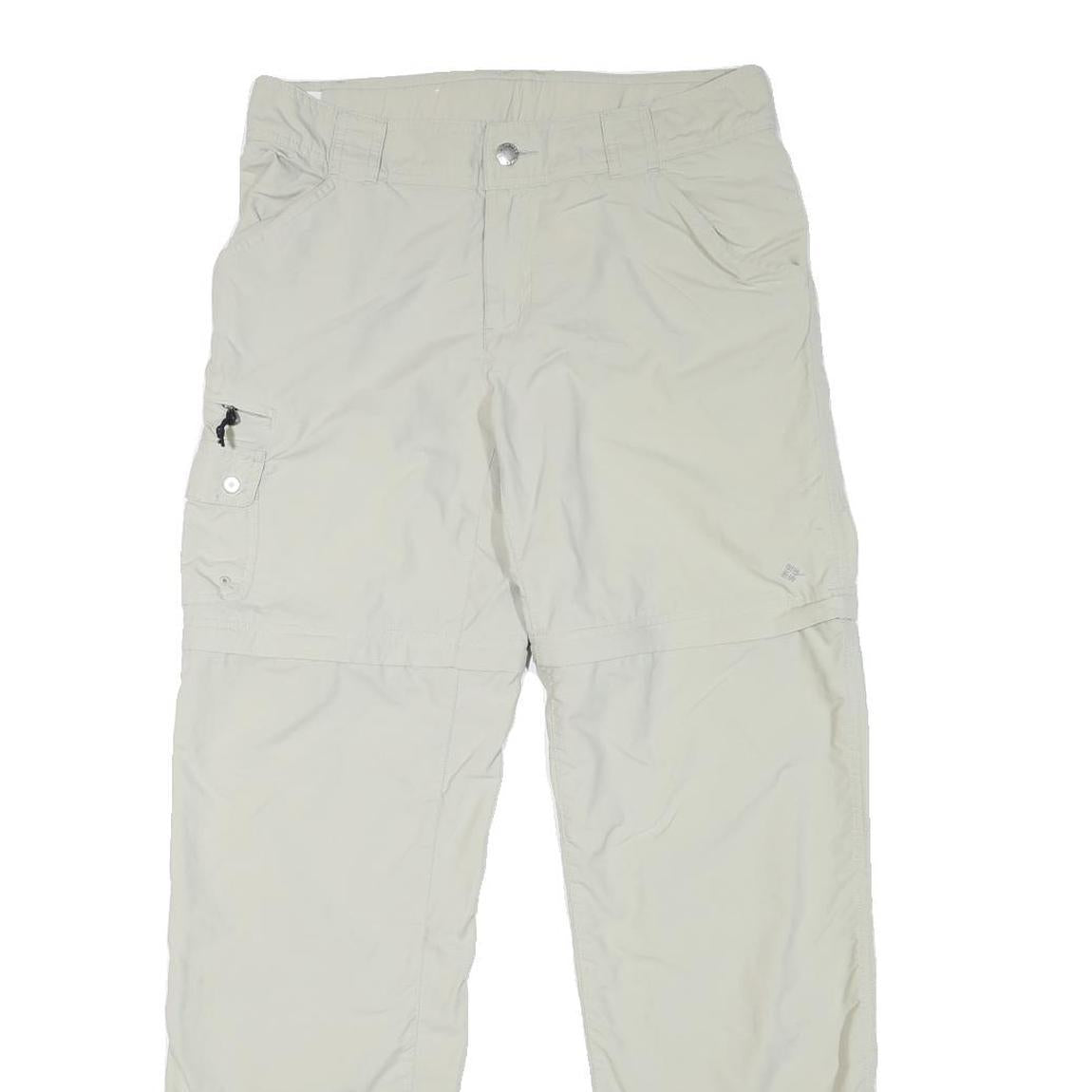 COLUMBIA Womens Regular Beige Polyester Blend Zip Trousers W31 L30 Outdoor