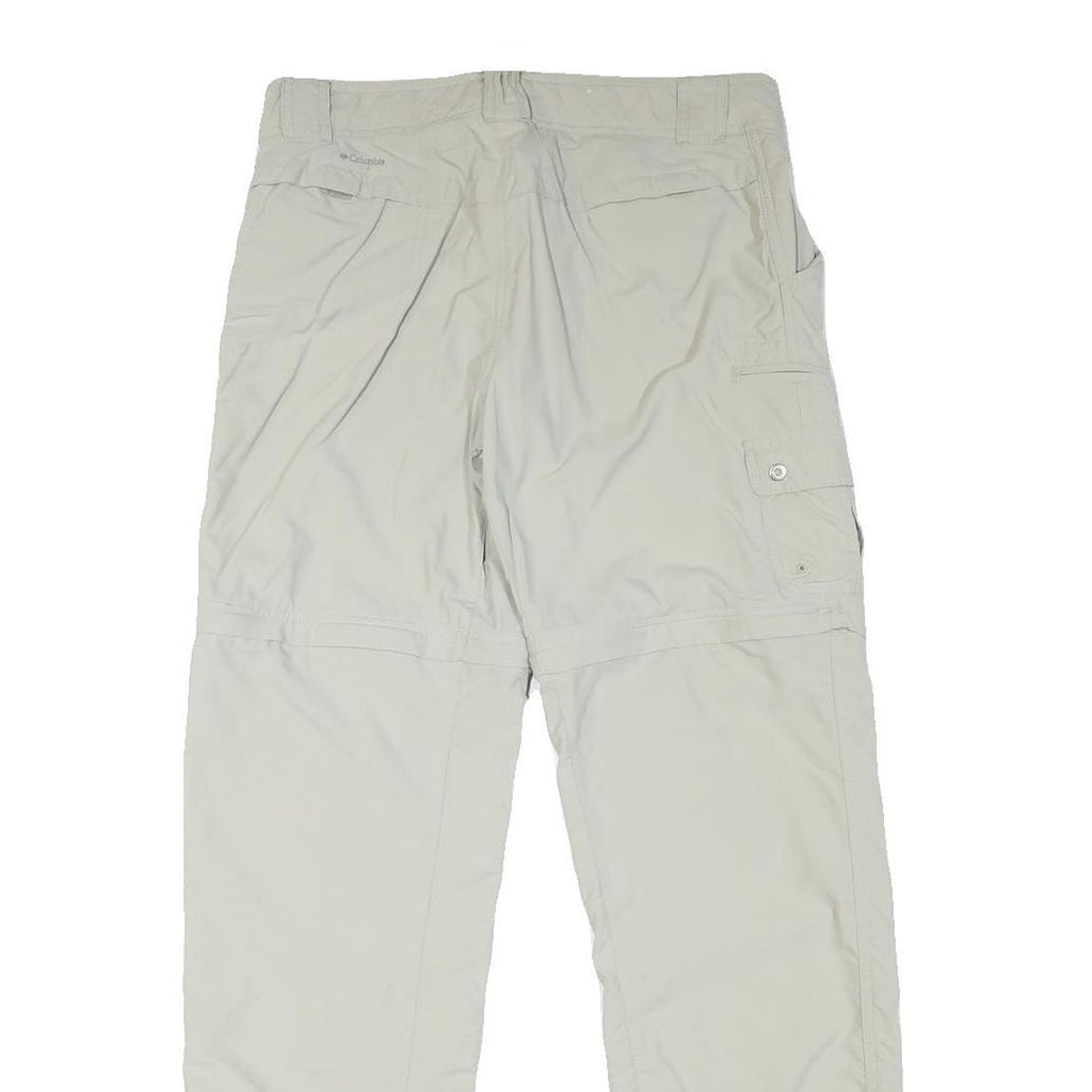 COLUMBIA Womens Regular Beige Polyester Blend Zip Trousers W31 L30 Outdoor