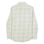 POLO RALPH LAUREN Mens Beige & White Checked Shirt XS Casual Cotton Blend Long