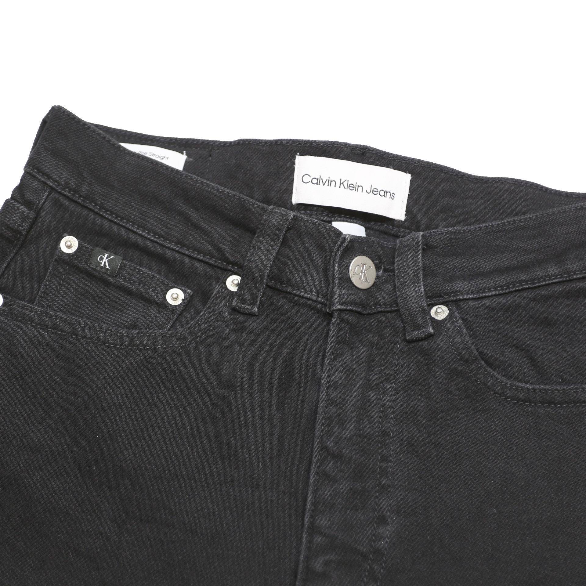 Calvin Klein Womens Jeans Black Regular Straight Denim W27 L29 Classic Style
