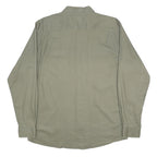 WRANGLER Mens Green Cotton Blend Shirt L Long Sleeve Buttoned Workwear Casual