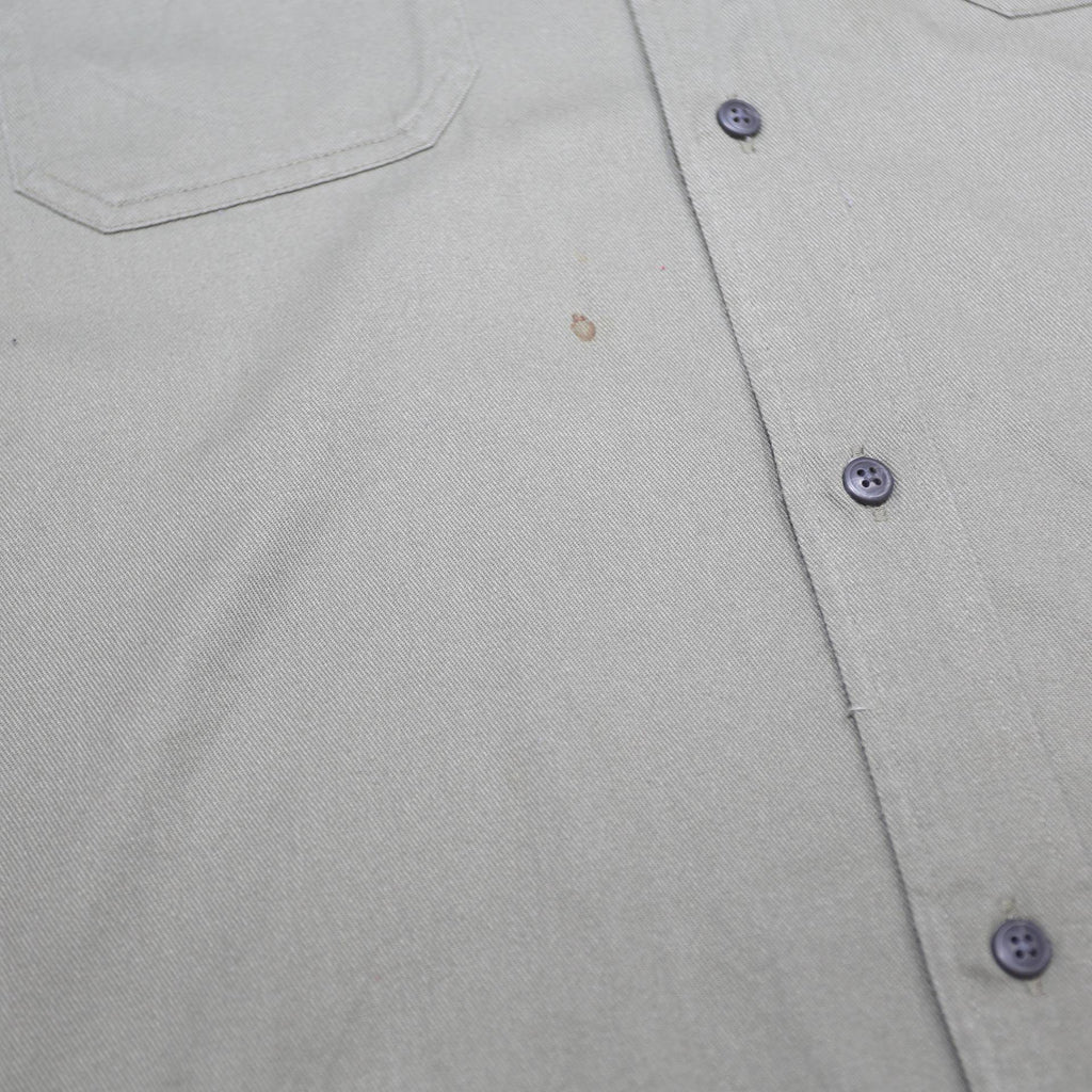 WRANGLER Mens Green Cotton Blend Shirt L Long Sleeve Buttoned Workwear Casual