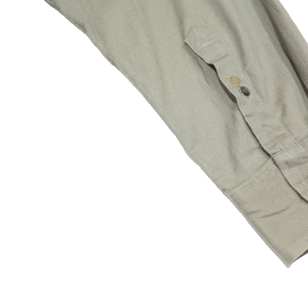 WRANGLER Mens Green Cotton Blend Shirt L Long Sleeve Buttoned Workwear Casual