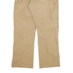 DICKIES Mens Cotton Blend Beige Regular Fit Straight Leg Trousers W34 L30