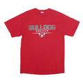 PORT AND COMPANY Mens Red Bulldog Soccer T-Shirt M Short Sleeve Crew Neck Cotton