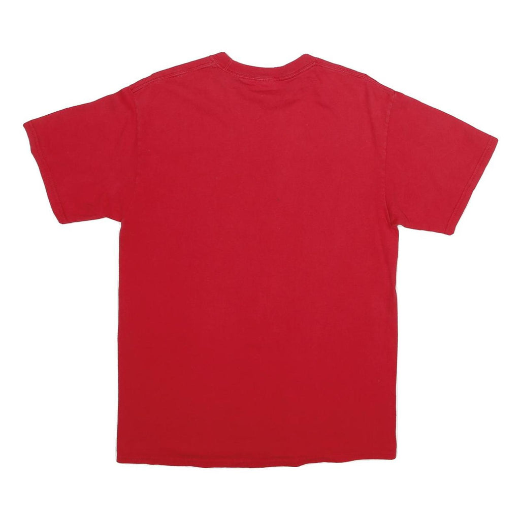 PORT AND COMPANY Mens Red Bulldog Soccer T-Shirt M Short Sleeve Crew Neck Cotton