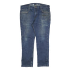 CARHARTT Mens Relaxed Straight Denim Blue W38 L30 Casual Workwear Zip Jeans