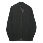 MASSIMO DUTTI Mens Black Plain Zip Up Cotton Jumper M Smart Casual
