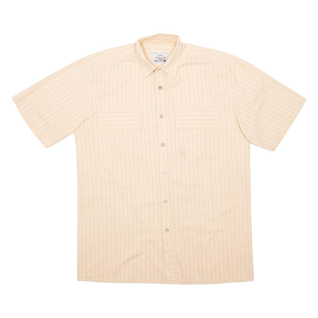 NEW CLASSIC Mens Shirt Orange Striped M