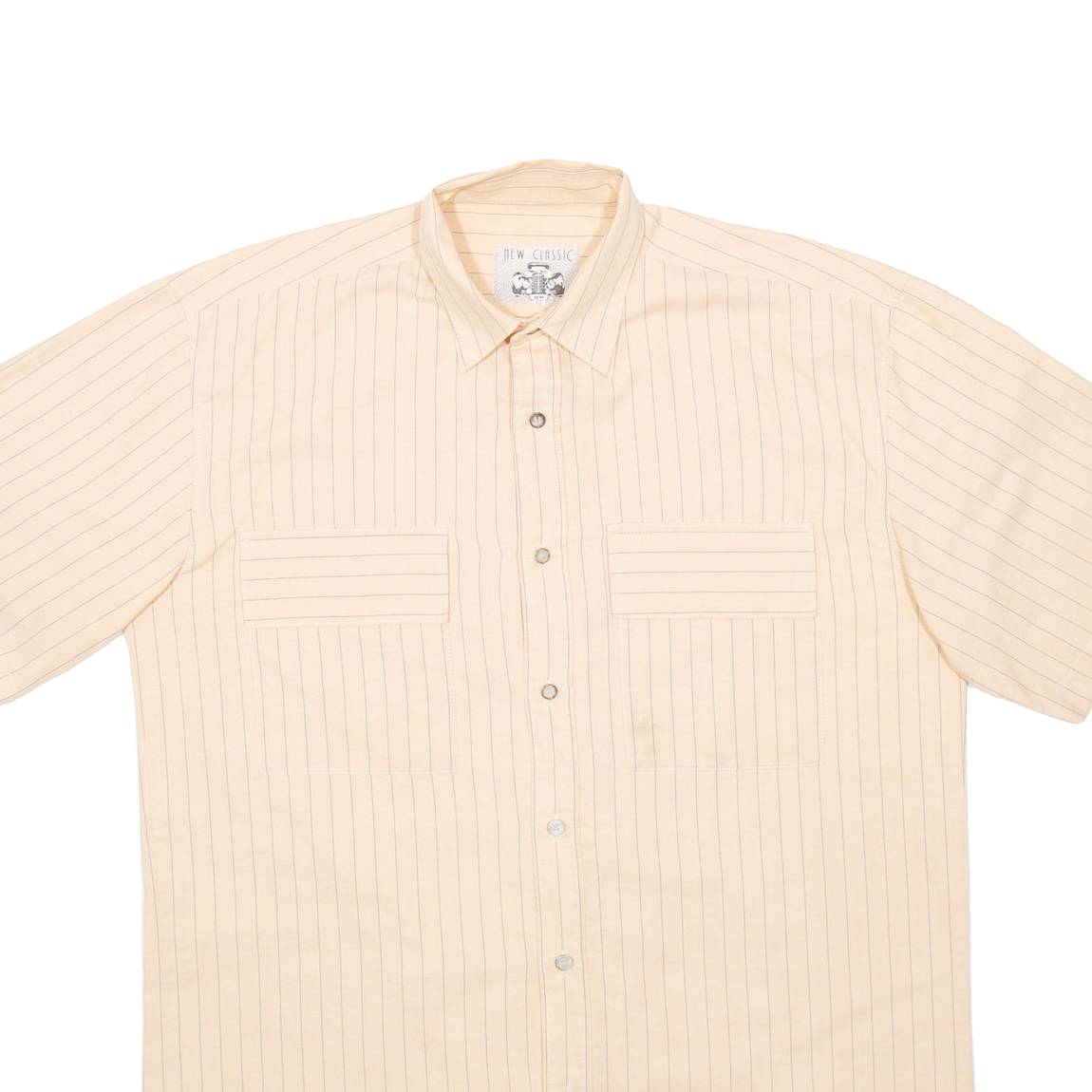 NEW CLASSIC Mens Shirt Orange Striped M