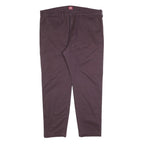 LEVI'S Mens Cotton Blend Brown Regular Straight Trousers W38 L30 Classic Zip