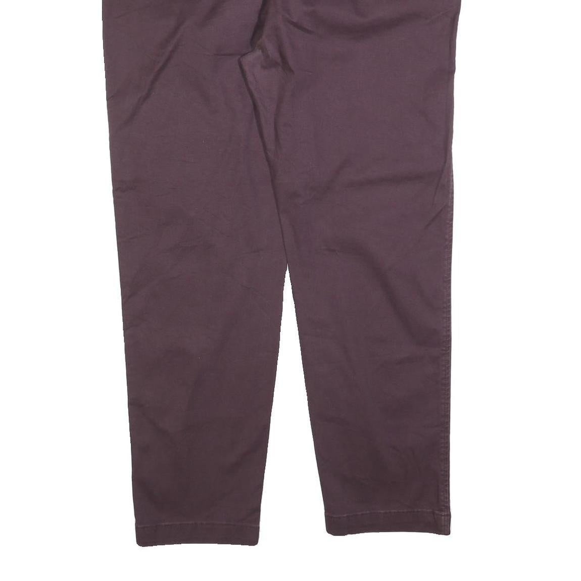 LEVI'S Mens Cotton Blend Brown Regular Straight Trousers W38 L30 Classic Zip