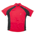 BLACK BEAR Cycling Mens T-Shirt Red 1/2 Zip L