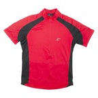 BLACK BEAR Cycling Mens T-Shirt Red 1/2 Zip L