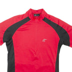 BLACK BEAR Cycling Mens T-Shirt Red 1/2 Zip L