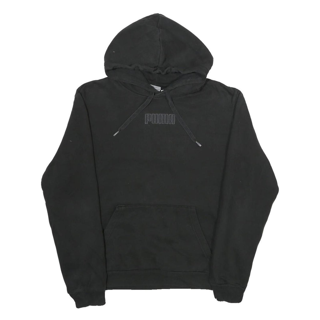 PUMA Mens Black Cotton Hoodie M Pullover Long Sleeve Casual Sweatshirt