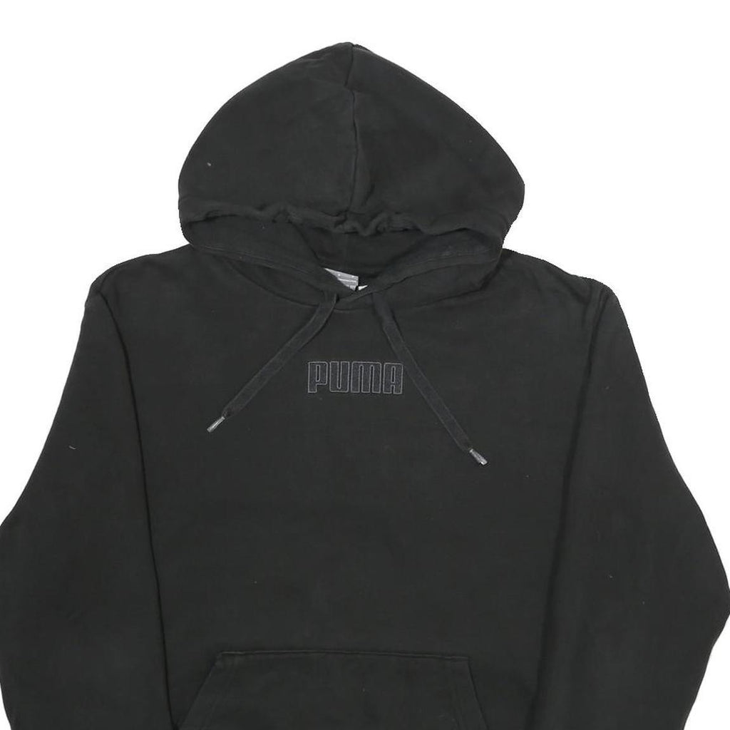 PUMA Mens Black Cotton Hoodie M Pullover Long Sleeve Casual Sweatshirt