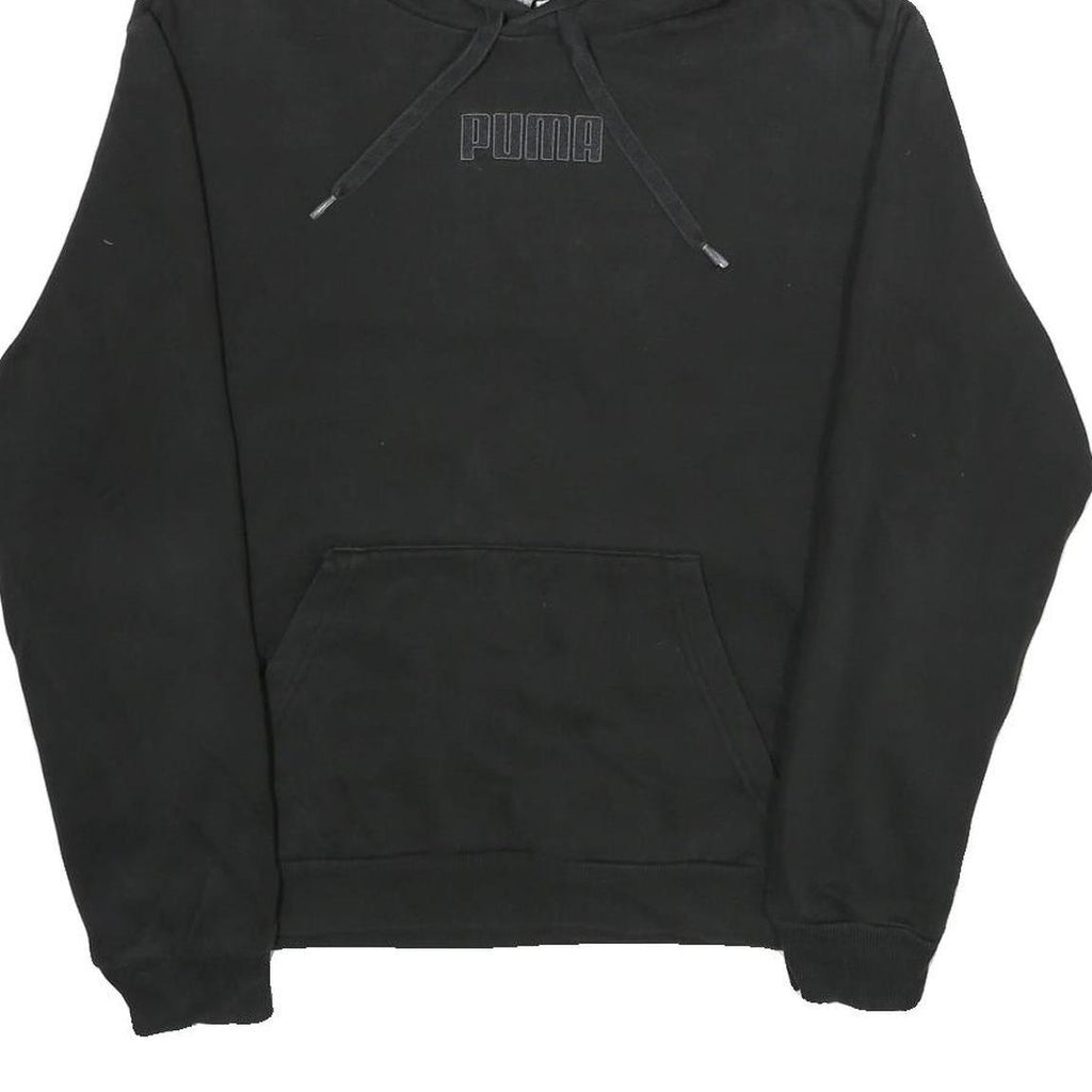 PUMA Mens Black Cotton Hoodie M Pullover Long Sleeve Casual Sweatshirt