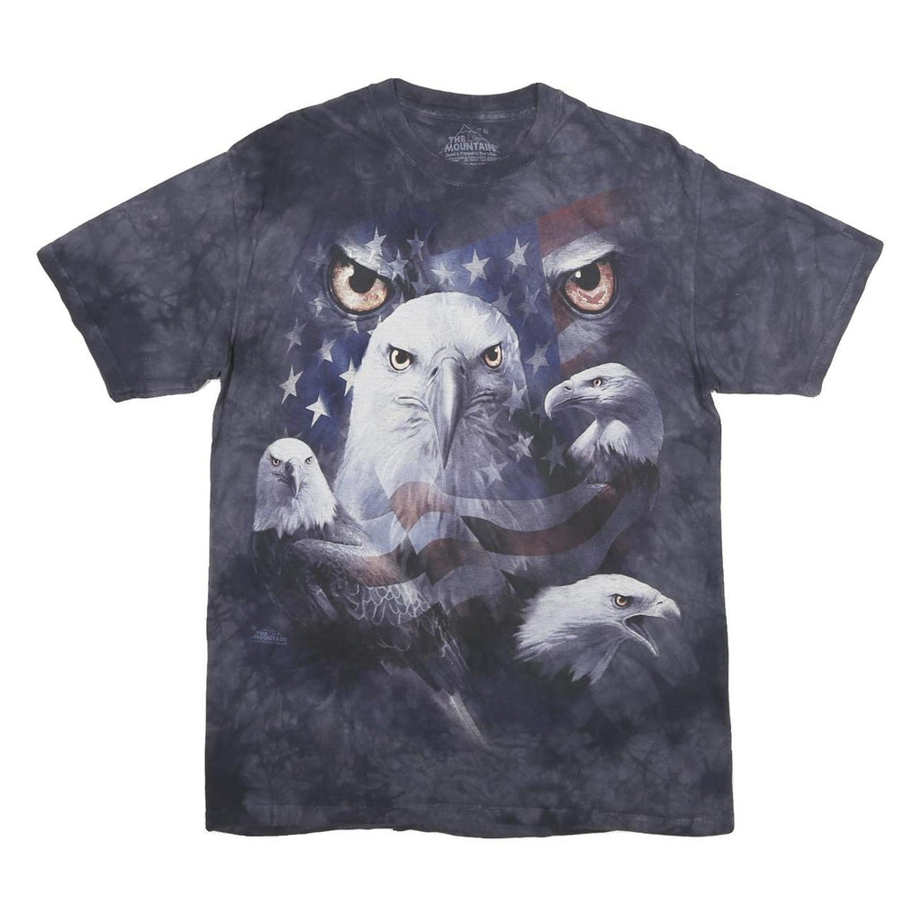 THE MOUNTAIN Mens Black Graphic T-Shirt M Short Sleeve Crew Neck Eagle Print