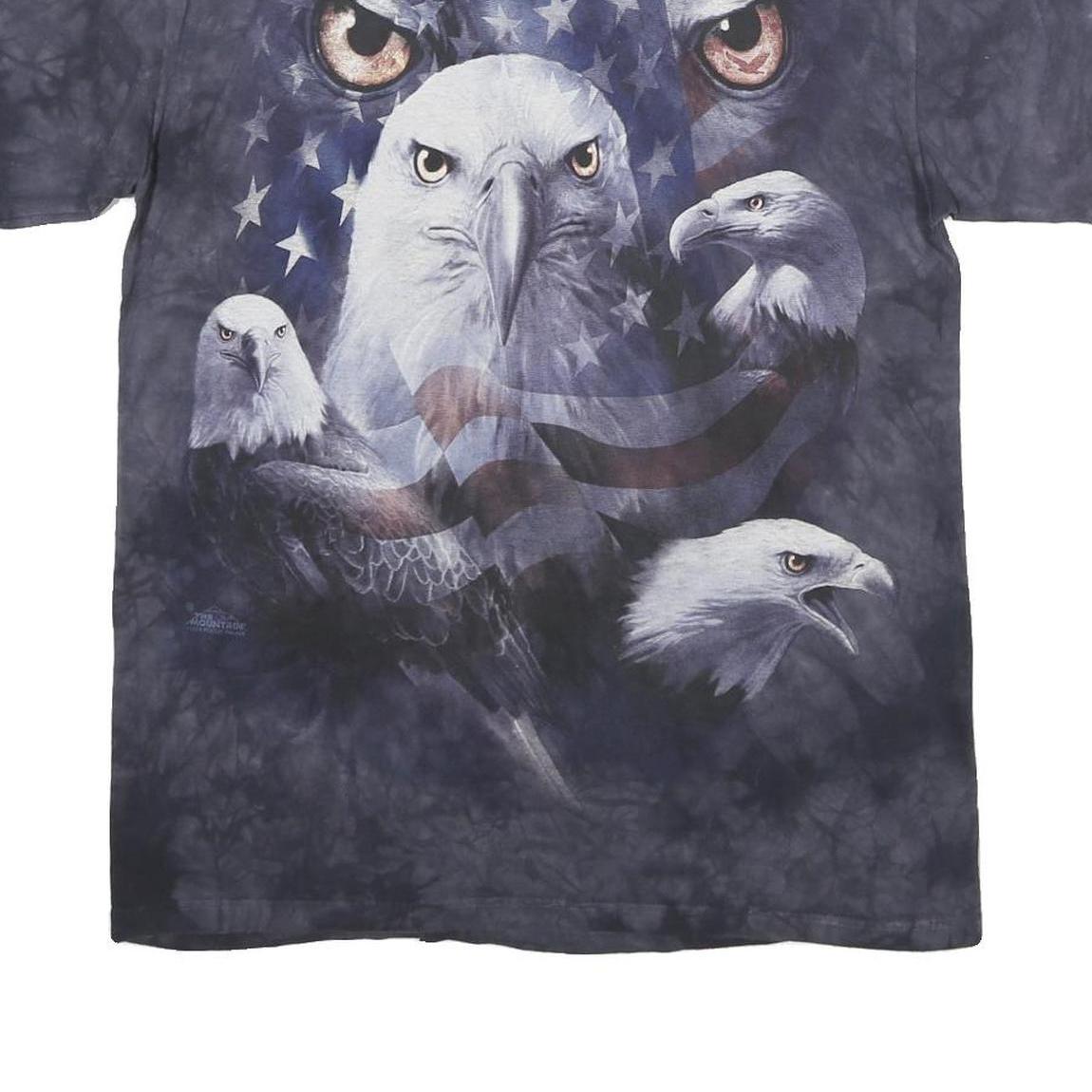 THE MOUNTAIN Mens Black Graphic T-Shirt M Short Sleeve Crew Neck Eagle Print