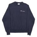 CHAMPION REVERSE WEAVE Mens Navy Blue Crew Neck S Cotton Blend Sweatshirt