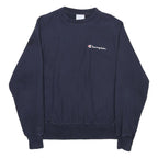 CHAMPION REVERSE WEAVE Mens Navy Blue Crew Neck S Cotton Blend Sweatshirt