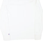 CHAMPION Mens White Cotton Blend Long Sleeve Crew Neck Graphic T-Shirt S