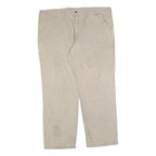 CARHARTT Mens Relaxed Beige Cotton Blend Zip Trousers W44 L34 Workwear Casual