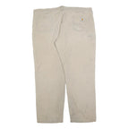 CARHARTT Mens Relaxed Beige Cotton Blend Zip Trousers W44 L34 Workwear Casual