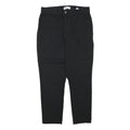 HOLLISTER Womens Cotton Blend Black Slim Trousers W28 L24 Stylish Casual Zip