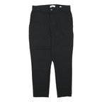 HOLLISTER Womens Cotton Blend Black Slim Trousers W28 L24 Stylish Casual Zip