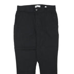 HOLLISTER Womens Cotton Blend Black Slim Trousers W28 L24 Stylish Casual Zip