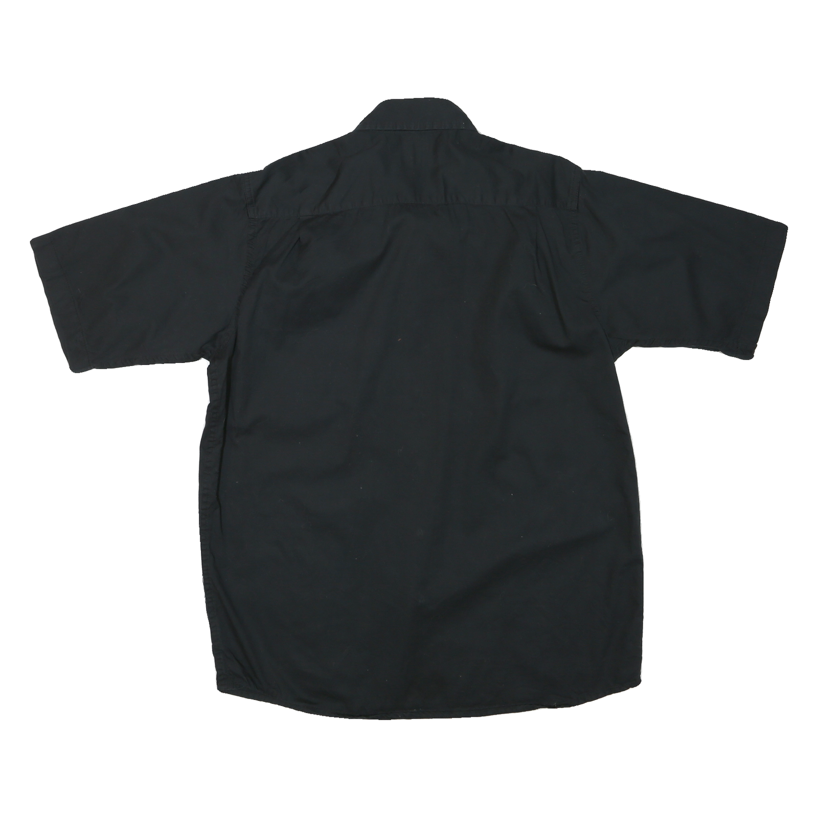 WRANGLER Mens Black Cotton Blend Short Sleeve Shirt L Casual Utility Workwear