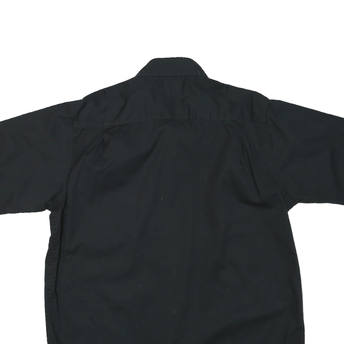 WRANGLER Mens Black Cotton Blend Short Sleeve Shirt L Casual Utility Workwear